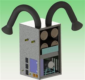 鑫藍大嘴巴焊煙除塵設(shè)備3D圖